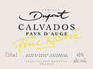 Label Domaine Dupont Calvados Fine Rserve