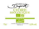 Label Domaine Dupont Organic Cider