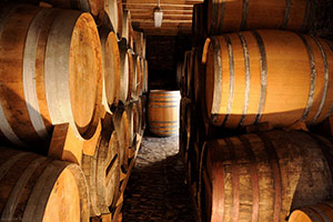 Calvados oak barrels