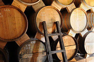 Calvados oak barrels